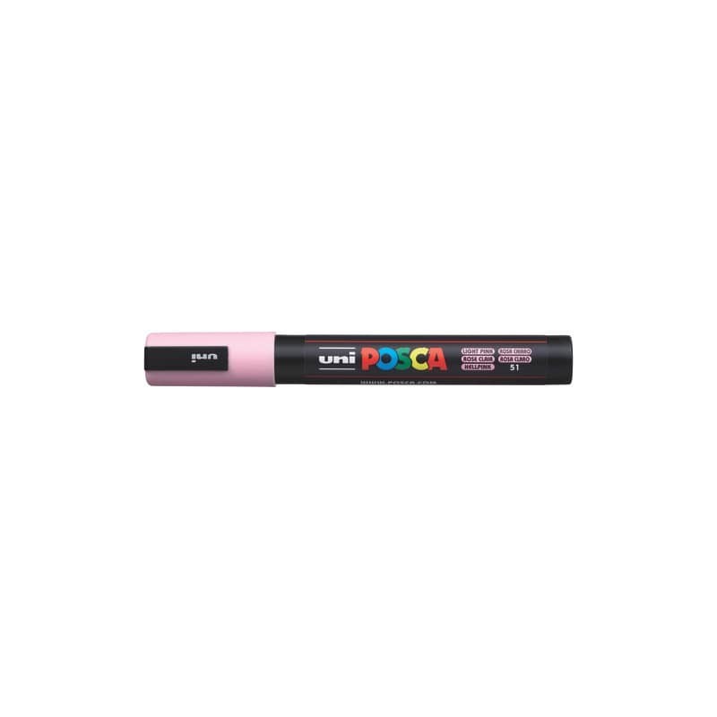 Marcatore a tempera POSCA Uni-Ball punta media 2,5 mm rosa chiaro M PC5M RAC