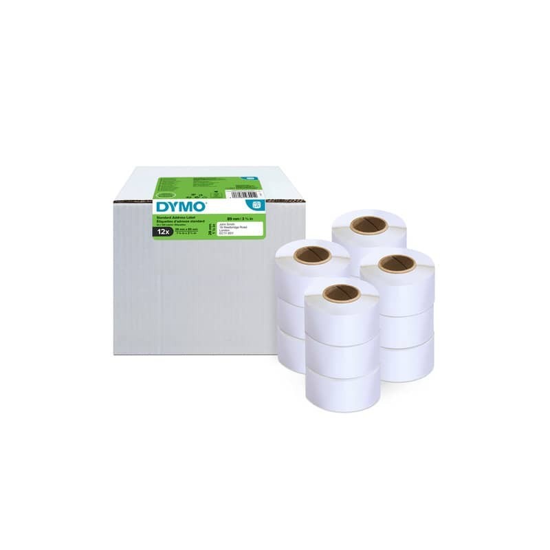 Rotoli da 130 etichette autoadesive Dymo LabelWriter per indirizzi 28x89 mm bianco - conf. 12 pz - 2093091
