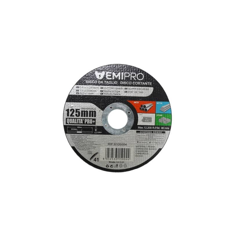 Disco da taglio Emi acciaio per flessibile - 125x1,6x22 mm - 8105004