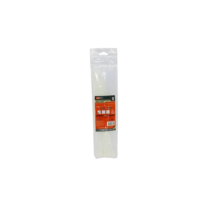 Fascette fermacavo in nylon Emi - 300x3,6 mm - colore bianco - conf. 40 pezzi - 8107761