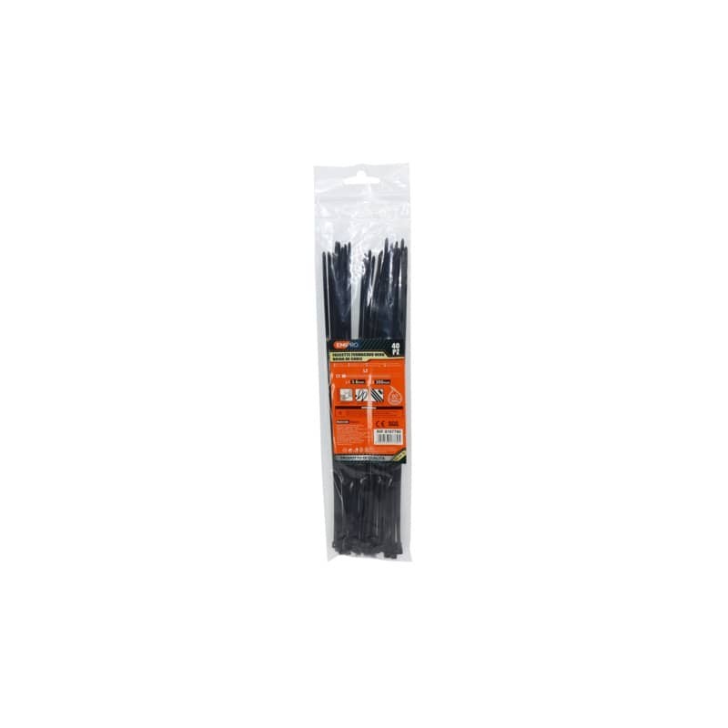Fascette fermacavo in nylon Emi - 300x3,6 mm - colore nero - conf. 40 pezzi - 8107780