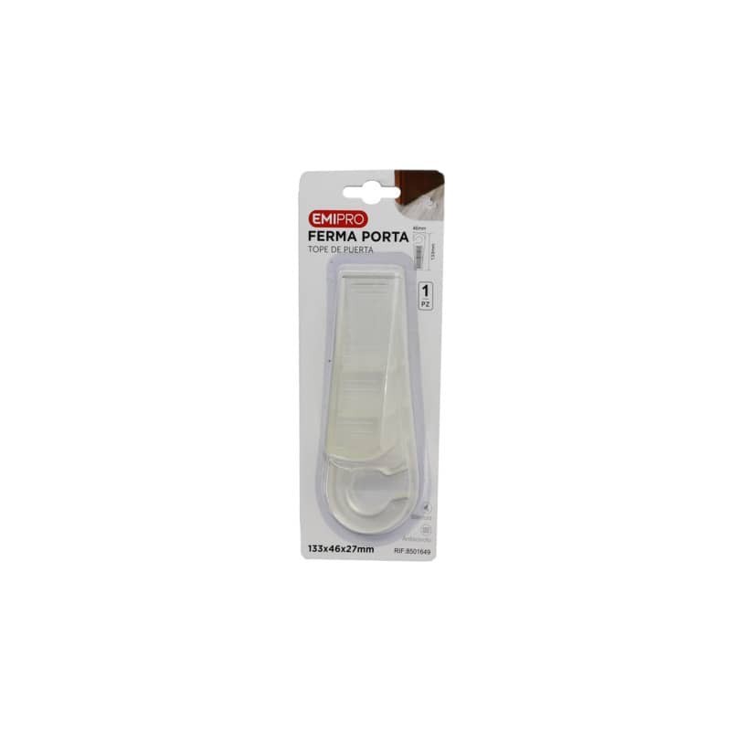 Fermaporta in silicone con gancio Emi -133x46xH.27 mm - trasparente - 8501649