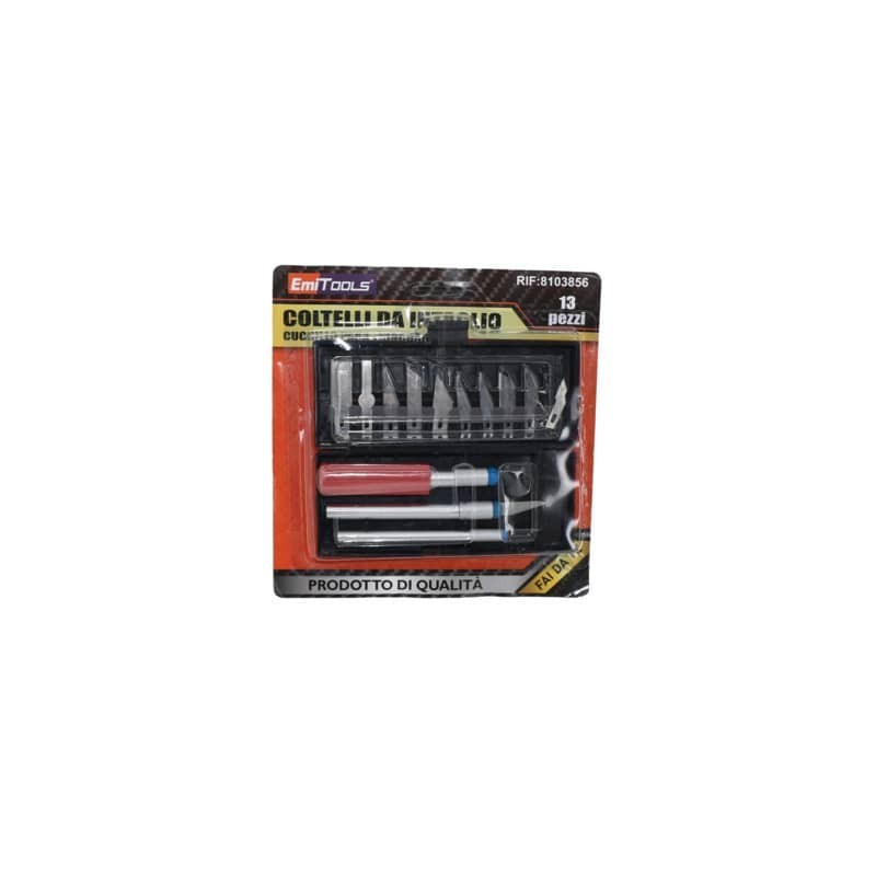 Kit coltelli da intaglio Emi per grafica - conf. da 13 pezzi - 8103856