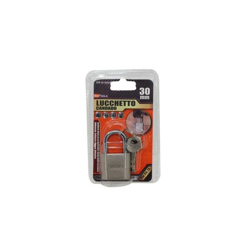 Lucchetto a chiave in acciaio Emi 30x49 mm - 8100544