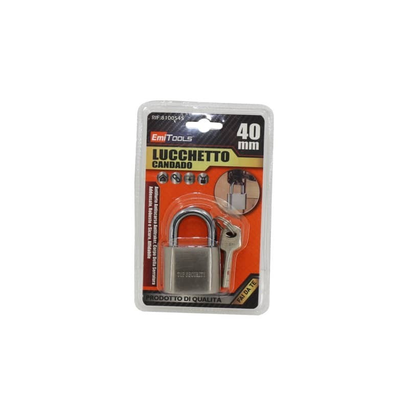 Lucchetto a chiave in acciaio Emi 40x62 mm - 8100545