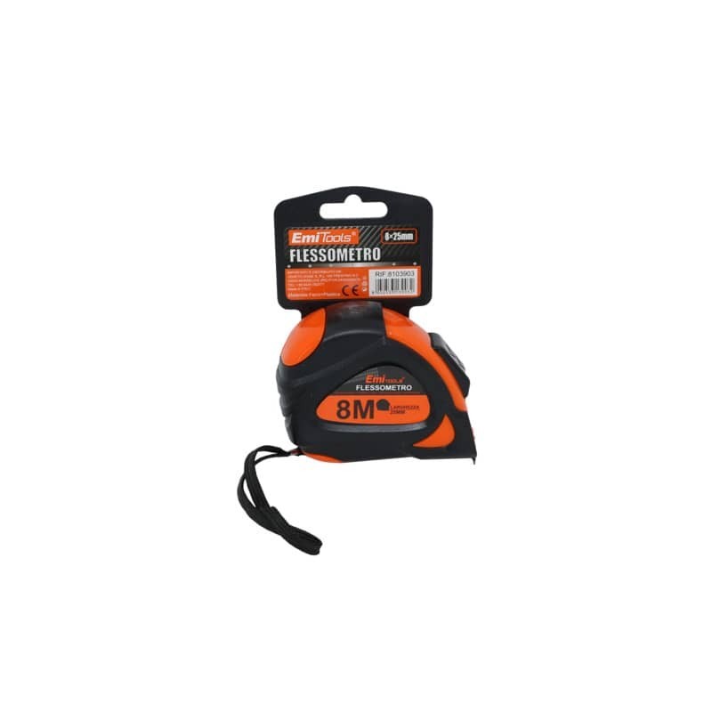 Metro flessibile Emi - 8m x 25 mm - arancione e nero - 8103903