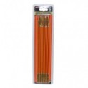 Metro pieghevole Emi in legno - 200 cm - arancione - 8103965