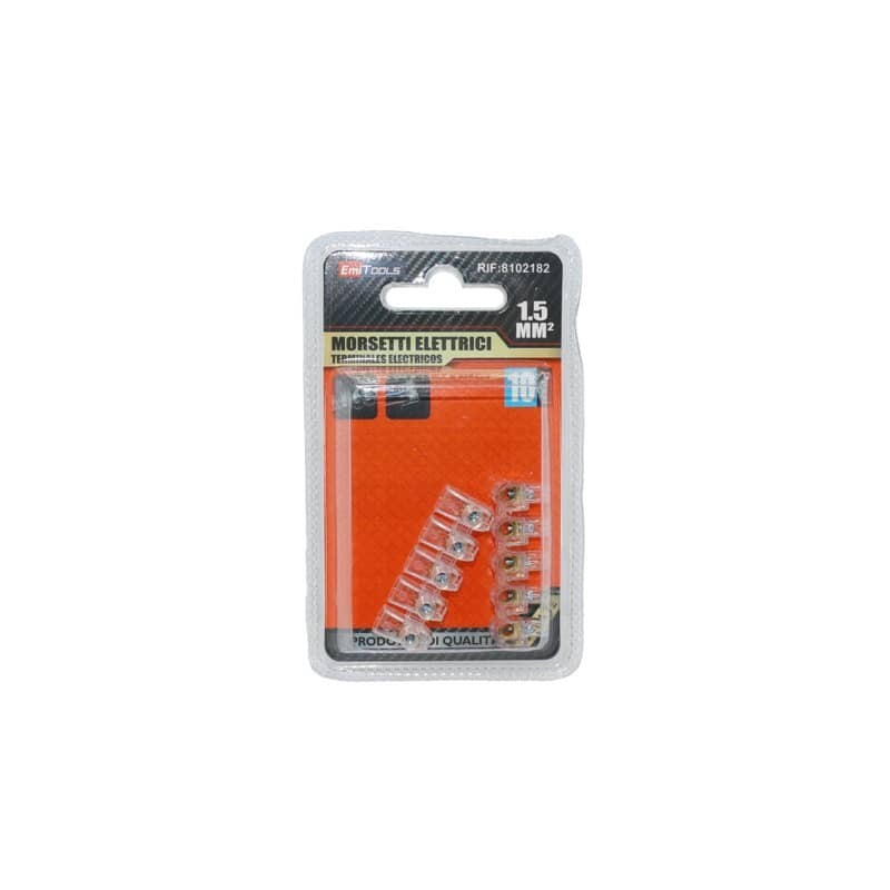 Morsetti elettrici trasparenti Emi - 1,5 mm - conf. 10 pezzi 8102182