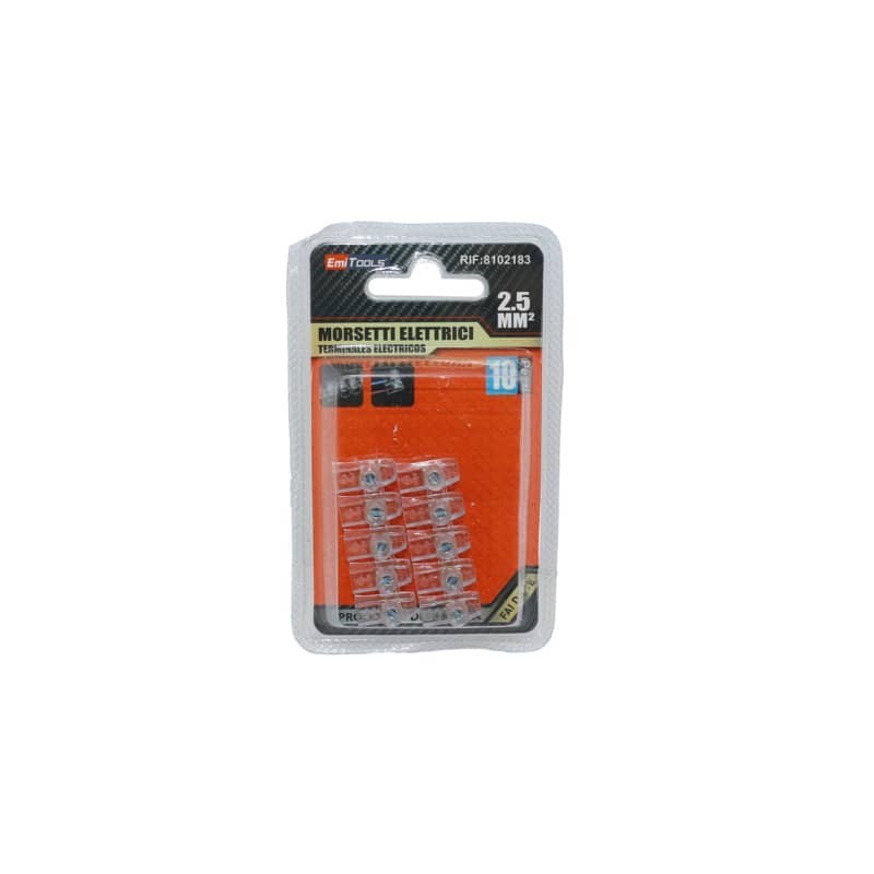 Morsetti elettrici trasparenti Emi - 2,5 mm - conf. 10 pezzi 8102183