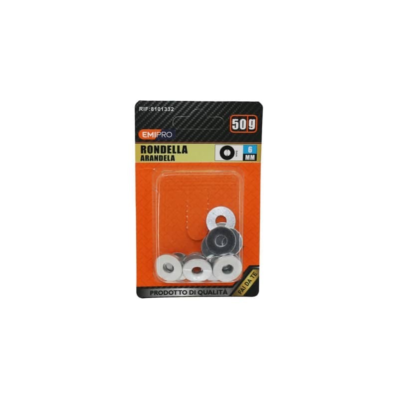 Rondelle piatte Emi per bulloni M6 - conf. da 50 grammi - 8101332