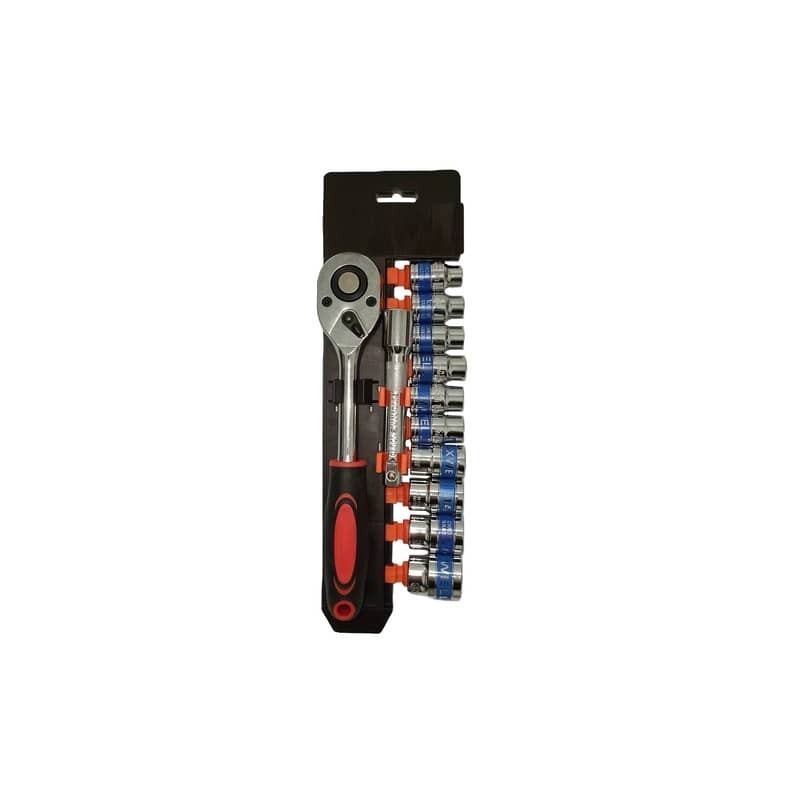 Cricchetto con prolunga e 12 chiavi a bussola Emi misura 10/24 mm - 8100280