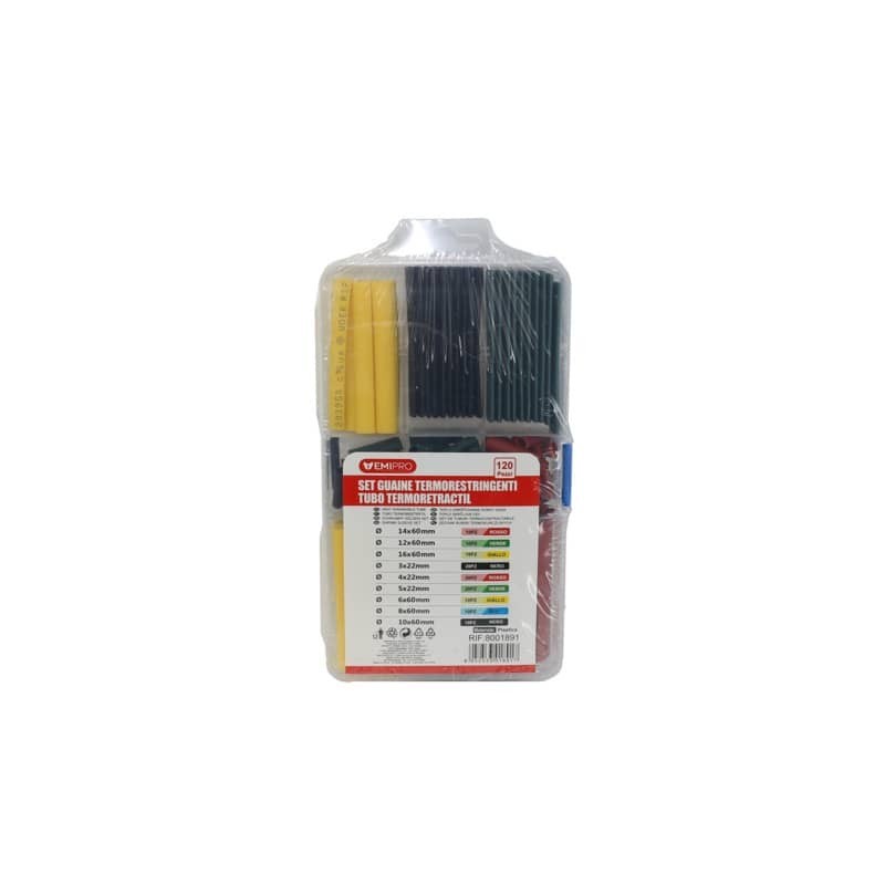 Set guaine termorestringenti Emi assortite - conf. da 120 pezzi 8001891