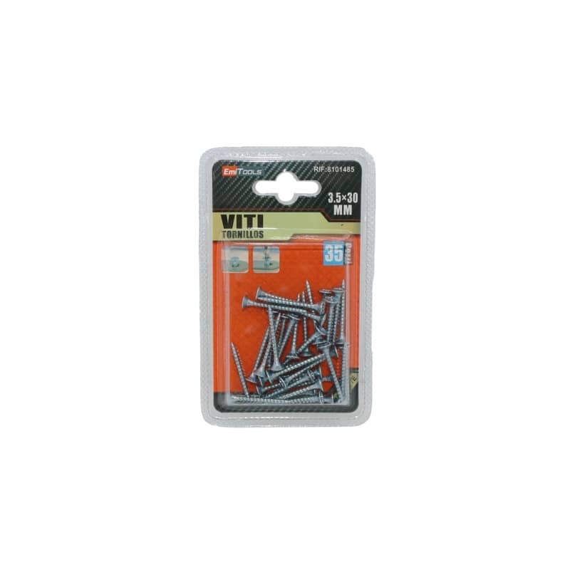 Viti per legno argentate Emi - 30x3,5 mm - conf. da 35 pezzi - 8101485