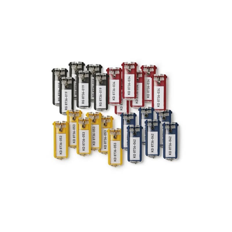 Portachiavi Durable Key Clip colori assortiti - conf. 24 pz - 1949-27