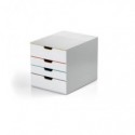 Cassettiera Durable Varicolor® con serratura grigia 280x292x356 mm MIX 4 SAFE - 7626-27
