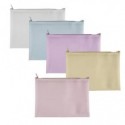Busta Plastibor Bubble in EVA con zip cucita in tessuto - colori pastello assortiti A6 - P0431790 (Conf.5)