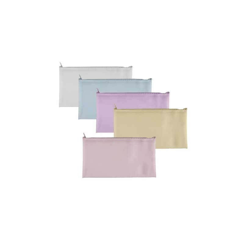 Busta Plastibor Bubble in EVA con zip cucita in tessuto - colori pastello assortiti B6 - P0432190 (Conf.5)