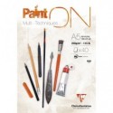 Blocco collato Clairefontaine Paint'on 250 g/m² A5 - conf. 4 pz - 96538C