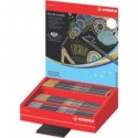 Espositore da banco 60 pennarelli Stabilo Pen 68 metallic - colori assortiti - 68/60-8-1