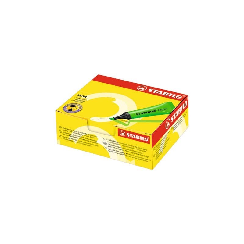 Evidenziatore Stabilo Neon - conf. 10 pz - colori assortiti 72/10-1