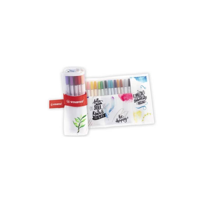 Rotolo Stabilo Pen 68 brush - conf. 18 pz - colori assortiti IT568/18-41