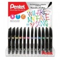 Espositore da banco 48 pennarelli Pentel brush sign pen artist - colori assortiti - 0022152