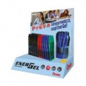 Espositore da banco 60 penne roller a scatto Pentel Energel BL107 - colori assortiti - 0100941