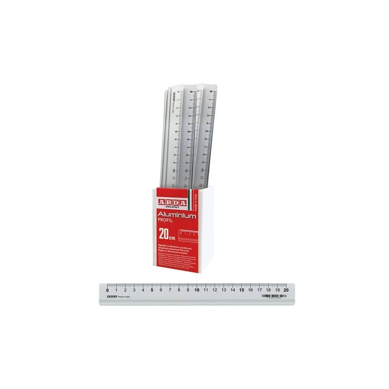 Righelli Arda Profil in alluminio - conf. da 15 pezzi da 20 cm 17920BAR