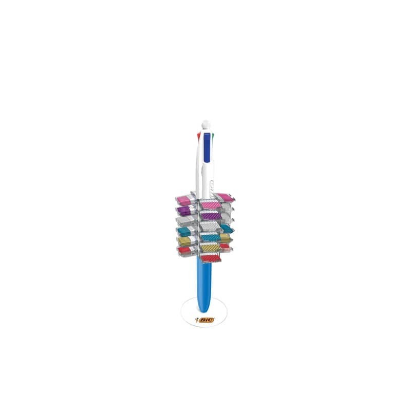 Espositore 380 penne a sfera a scatto Bic 4 Colours Floorstand 9564382