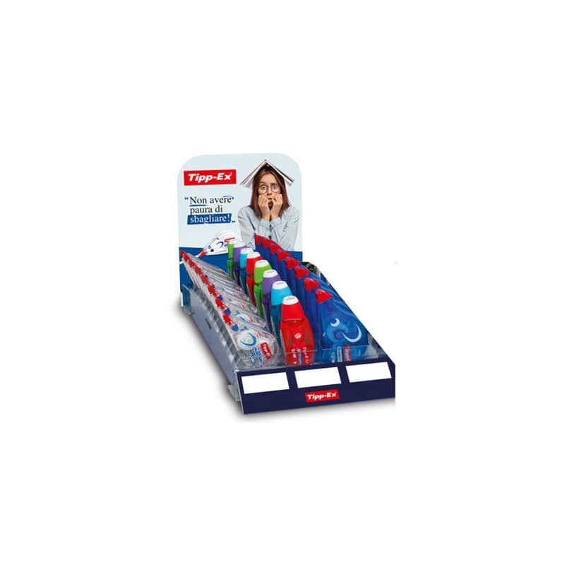 Espositore 60 correttori Bic Tipp-ex in 3 diversi formati 514779