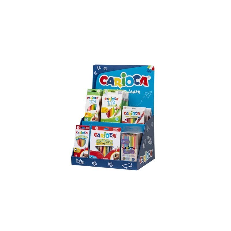 Espositore 64 articoli disegno Carioca Counter Colored Pencil assortiti 54220/C