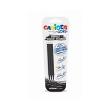 Refill penne cancellabili Carioca OOPS 0,7 mm in blister da 3 pz nero 43041/01