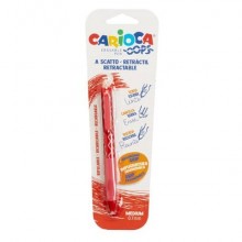 Penne a scatto cancellabili Carioca OOPS inchiostro termosensibile M 0,7 mm rosso 43042/03