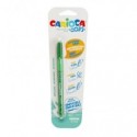 Penne cancellabili Carioca OOPS con inchiostro termosensibile punta M 0,7 mm verde - 43036/04 (Conf.24)