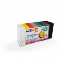 Plastilina in panetto Deco 500 g - conf. da 10 colori assortiti - 07033 (Conf.2)