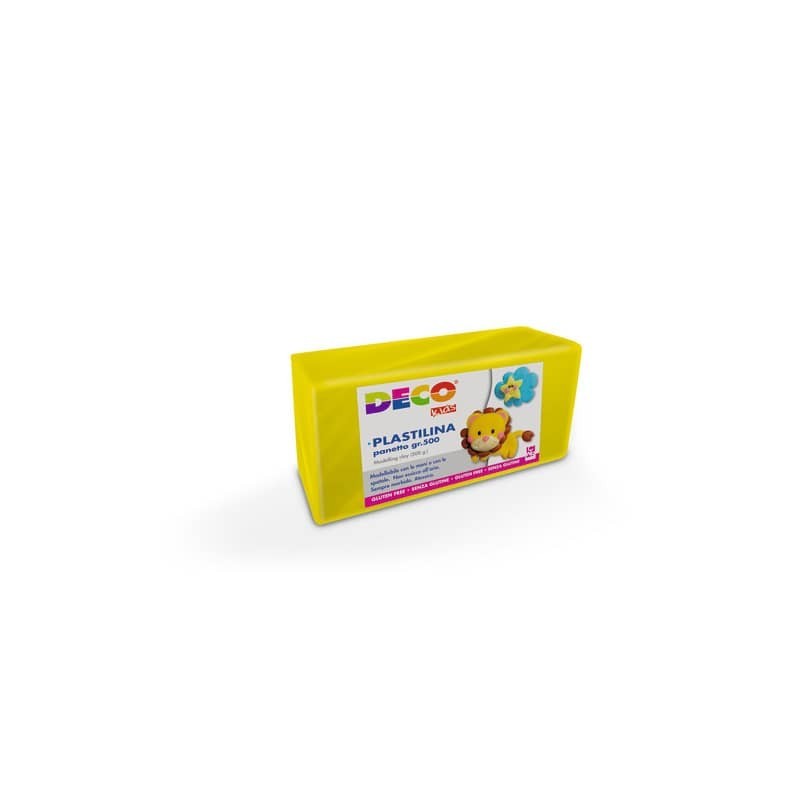 Plastilina in panetto Deco 500 g - giallo - 07021 (Conf.2)