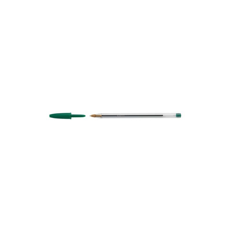 Penna a sfera BIC Cristal M punta 1 mm verde Conf. 50 pezzi - 8373629
