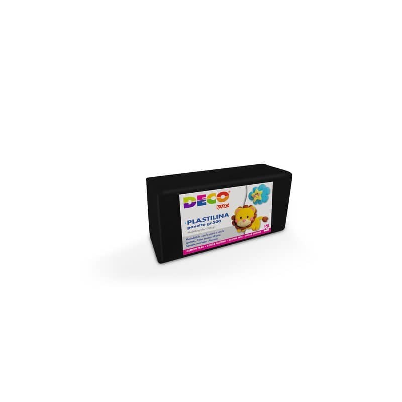 Plastilina Deco in panetto da 500 g nero  07031 (Conf.2)