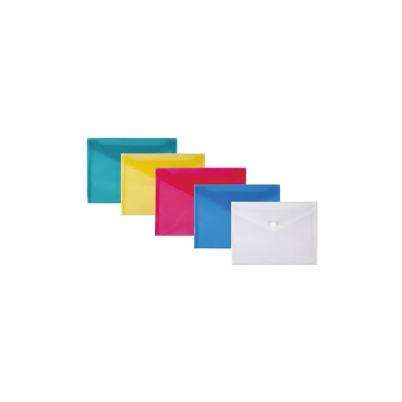 Busta Nikoffice portadocumenti trasparente con bottone  - conf. 5 pz - formato A3 - 01NIK033/1