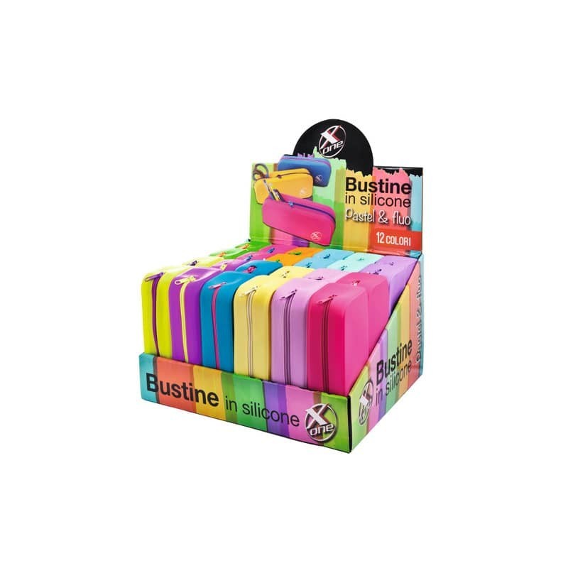 Espositore 24 bustine X-One colori assortiti silicone - 32NIK173