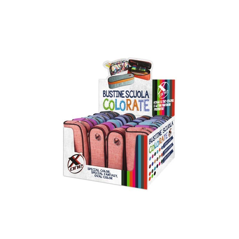 Espositore 24 bustine Nikoffice X-one - colori assortiti pastel 32NIK211