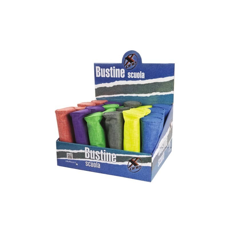 Espositore 24 ovalini Nikoffice X-one - colori assortiti jeans 32NIK179