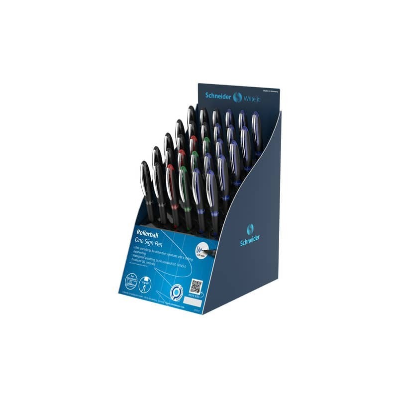 Espositore 30 penne roller One Sign - Pen - tratto 1 mm - colori assortiti - P305392