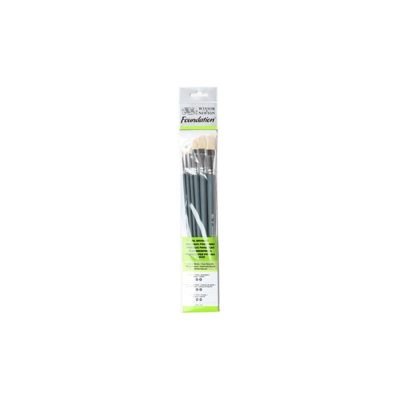 Set 6 pennelli Winsor&Newton tondi n° 3/6 - filbert n°3/6 - piatti n°10/14 5295026