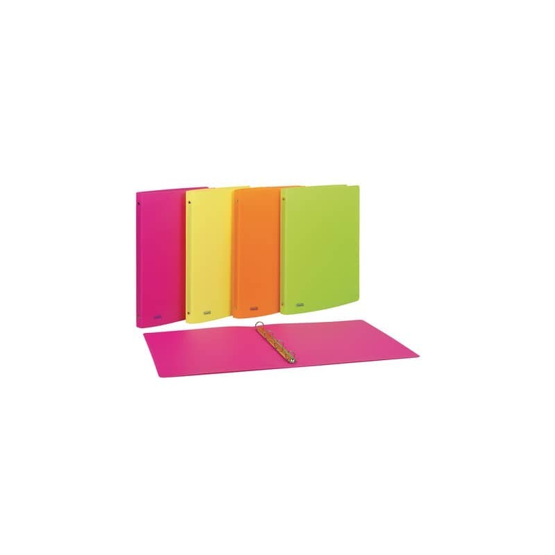 Raccoglitore a 4 anelli in PPL Neon D 15 - 22x30 cm - conf. da 20 pezzi in colori assortiti fluo - 400066847
