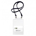 Portanome in PVC rigido Sei Rota Pass 6 ST cordoncino+moschettone+tasca in conf. da 10 pezzi - nero - 31842700