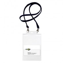 Portanome in PVC rigido Sei Rota Pass 6 ST cordoncino+moschettone+tasca in conf. da 10 pezzi - nero - 31842700