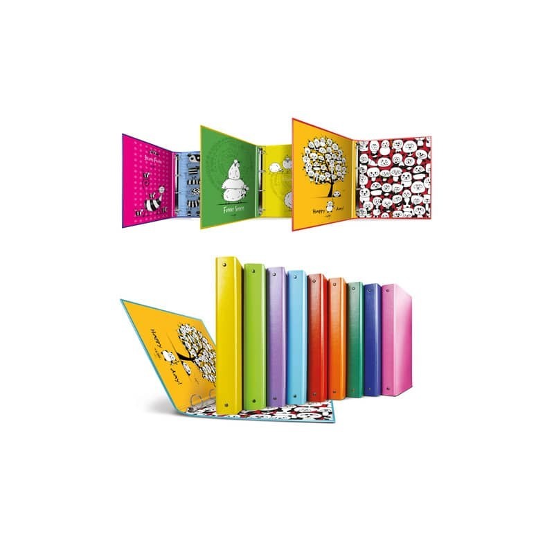 Raccoglitore in Stratopan Sei Rota Raggio A4 fantasie assortite - 4 anelli R30 mm - Comics - 36703899