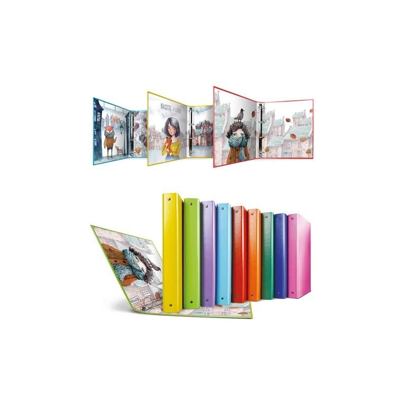 Raccoglitore in Stratopan Sei Rota Raggio A4 fantasie assortite - 4 anelli R30 mm - Sogni - 36703999