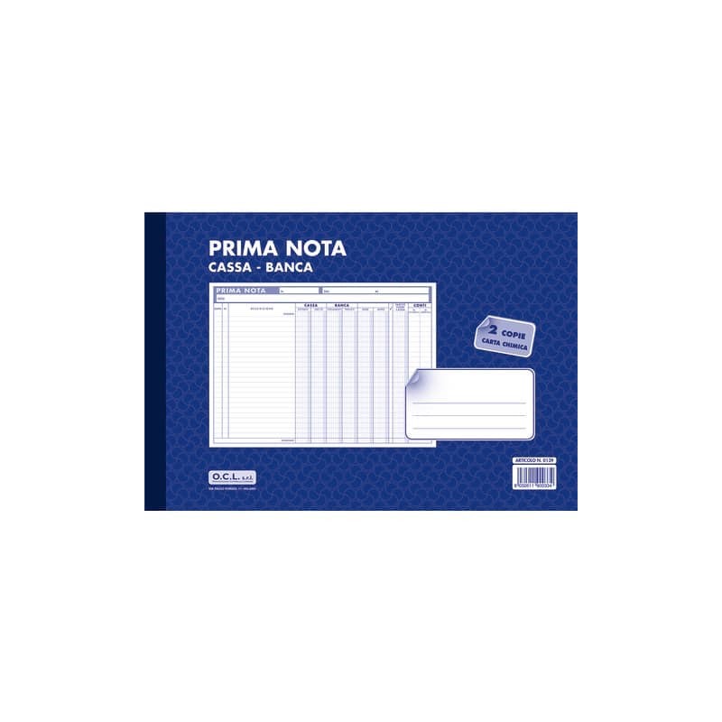 Blocco prima nota cassa banca O.C.L. 30,5x21 cm - 0139